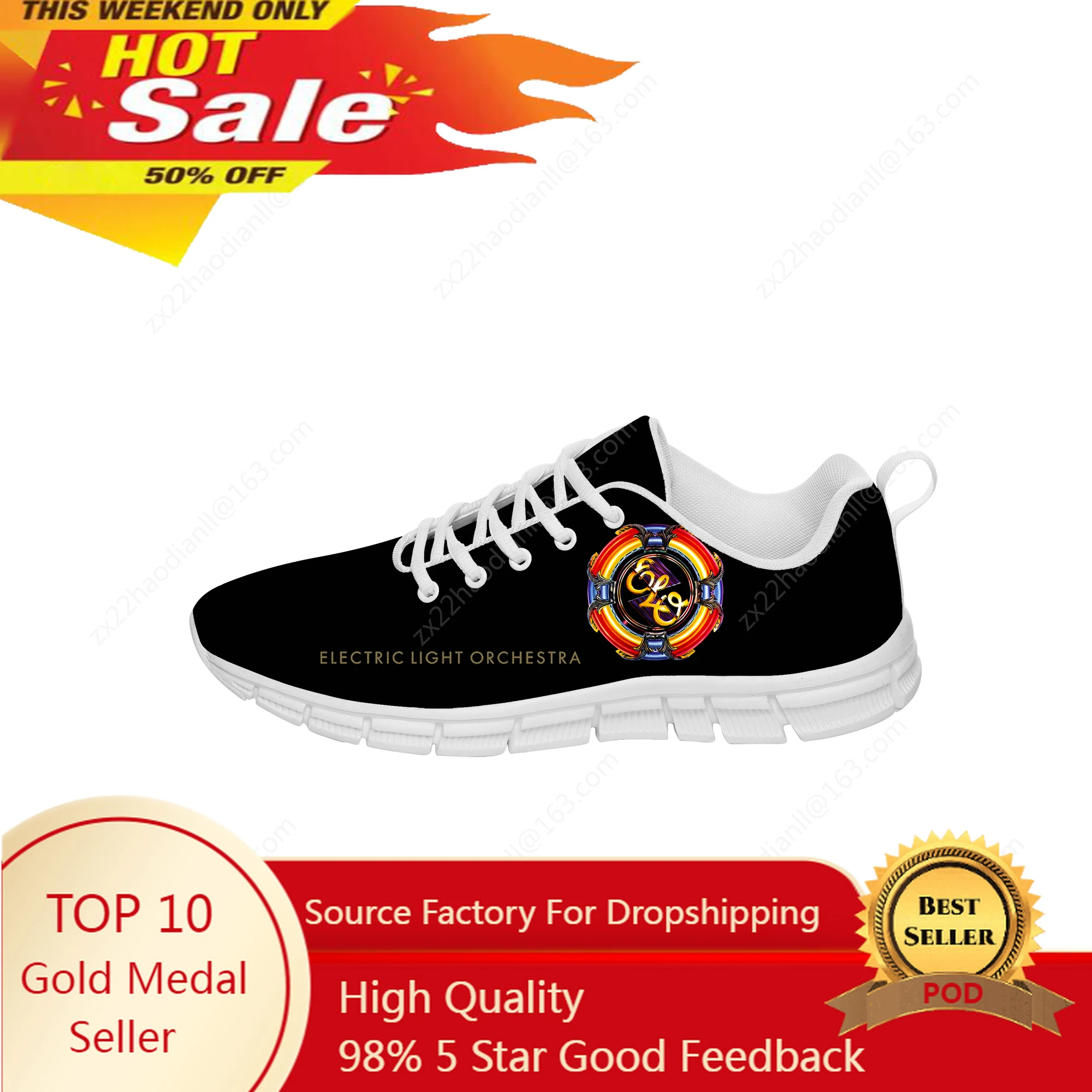 

ELO Sneakers Mens Womens Teenager Electric Light Orchestra Casual Designer Shoes Canvas Running Shoes 3D Print Lightweight shoe