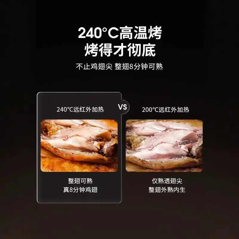 220V Air Fryer No Need To Flip Over Quick and Tender Grilling Steam Oven Large Capacity Electric Fryer V1 fridora sin aceite