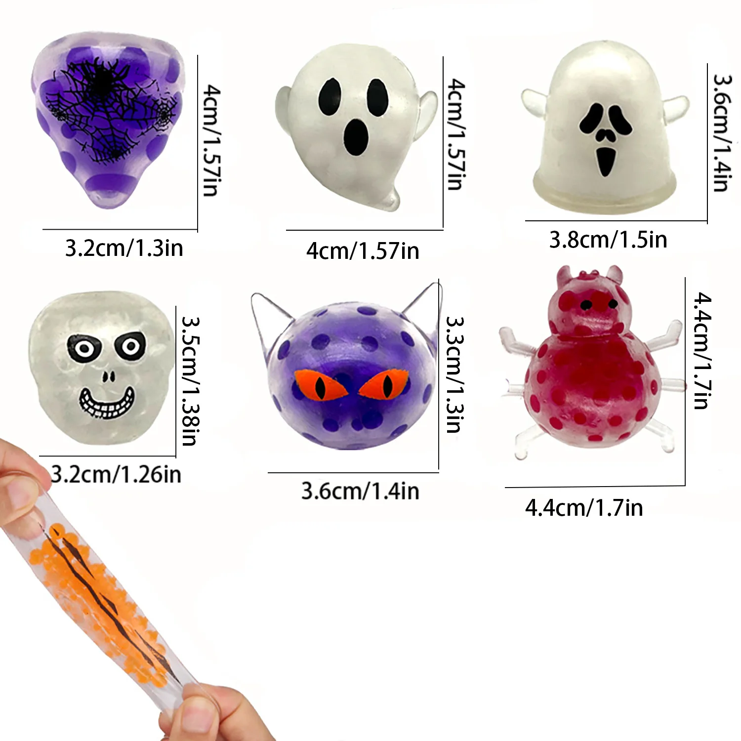 Halloween Wasser Perle Kneifen Musik Kreative Blase Perle Tragbare Finger Belüftung Stressabbau Spielzeug