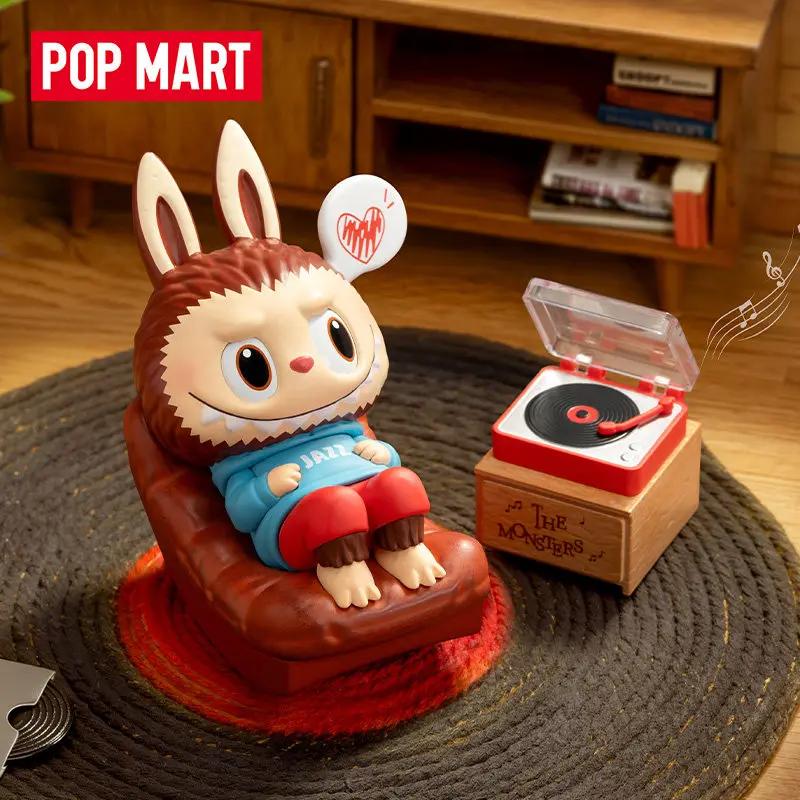 

POP MART LABUBU The Monsters Jazz Musician Figure Desktop Ornament Record Player Collectible Toy Creative Gift For Anime Fans