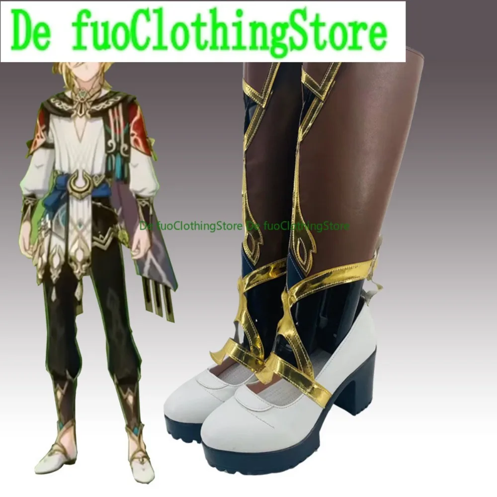 أحذية جينشين إمباكت كافيه التأثيرية أحذية لعب الأدوار وأحذية حفلات الهالوين ملابس ديفو #2