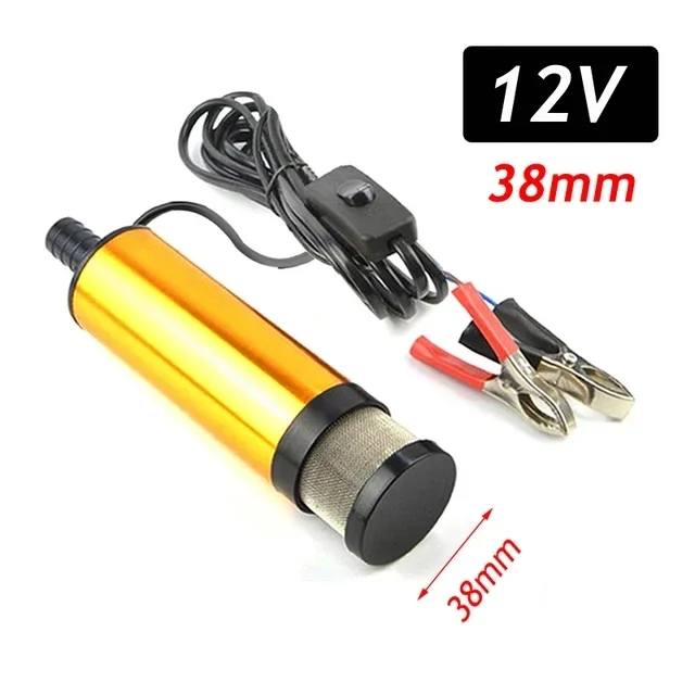 Neue 38/51 MM Elektrische Auto Öl Pumpe 12 V Für Pumpen Diesel Öl Wasser Kraftstoff Transfer Pump12L/min Tauch Aluminium Legierung Shell