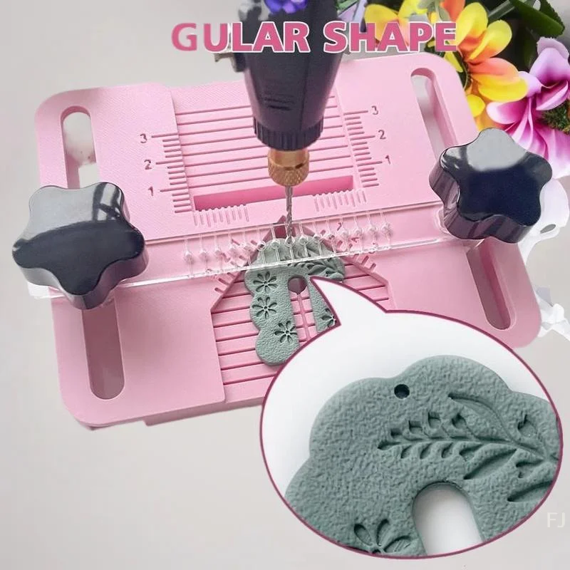 

[YU]Polymer Clay Earring Drill Guide Piercing Tool For Clay Beads Hole Positioning Design Wear Resistant For DIY Jewelry Making