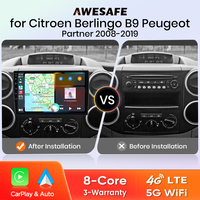 AWESAFE Car Radio for Citroen Berlingo B9 Peugeot Partner 2008-2019 Wireless CarPlay Android Auto Car Intelligent Systems