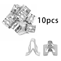 10 X Metal Retainer Clip Car Door Dashboard Pannel Fixing Wires Cables Trim Fastener Clip For Ford For Mazda And Most Car