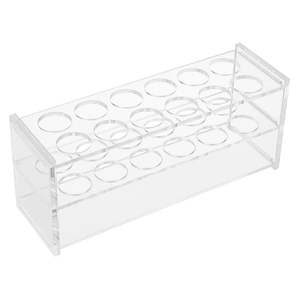 

12 Sockets Acrylic Clear Test Tube Rack 0.8 Inch Hole Transparent Acrylic Test Holder Rack Centrifuge Tube Holder making kit