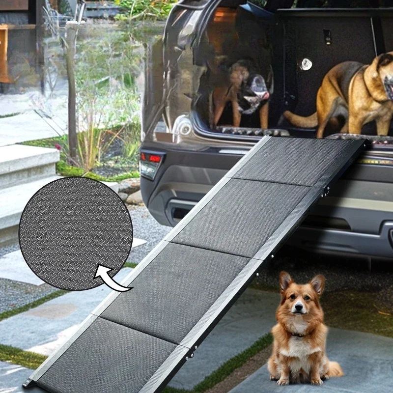 Folding ramp climbing ladder car non-slip pet outdoor car loading and disembarking ladder medium to large dog foldable