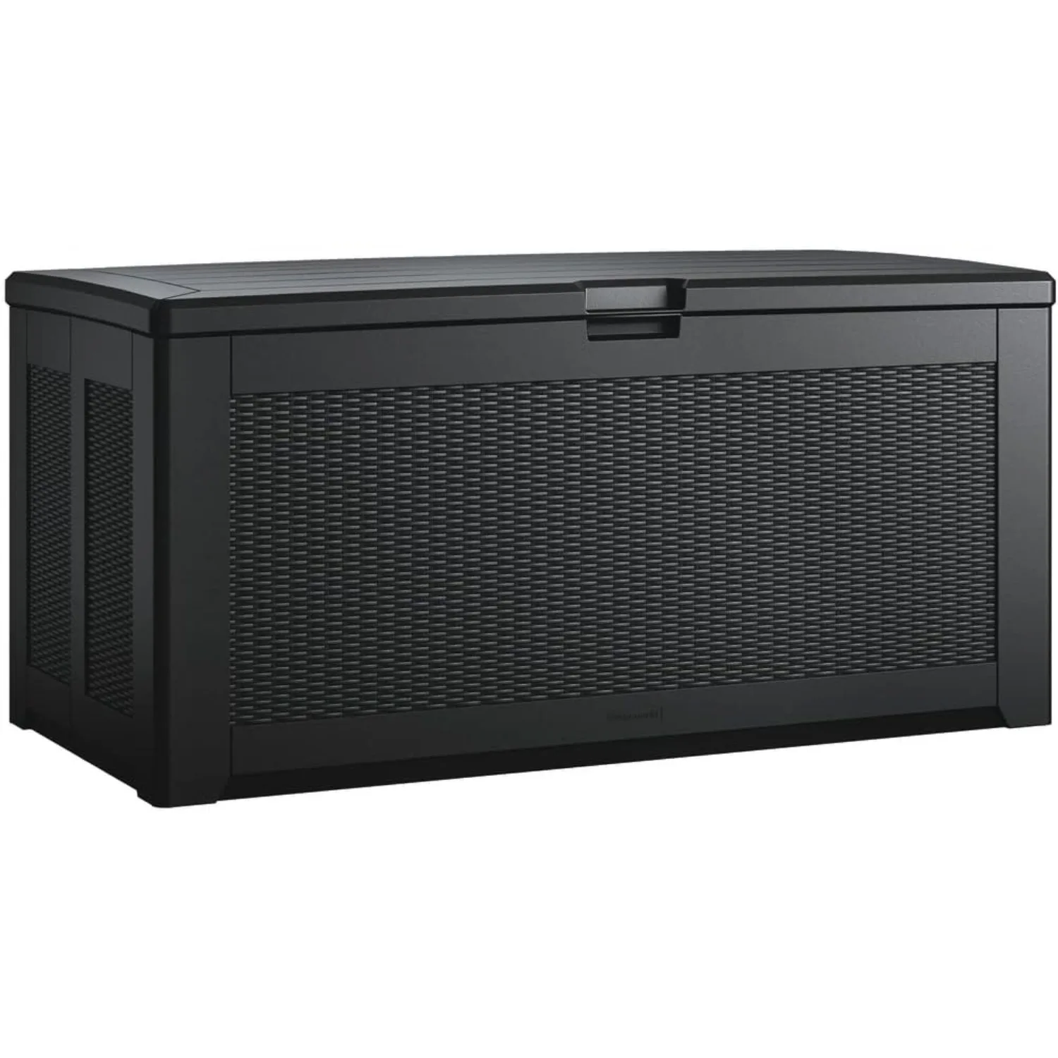 Rubbermaid Extra Large Resin Outdoor Storage Deck Box (134 Gal), Weather Resistant, Black, Deck Organization for Cushions