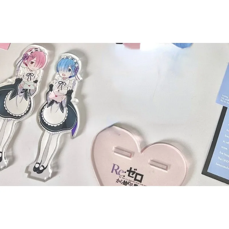 Re:Life in A Different World From Zero Acrylic Stand Figure Rem Ram Anime Peripherals Cute Cartoon Originality Desktop Ornament