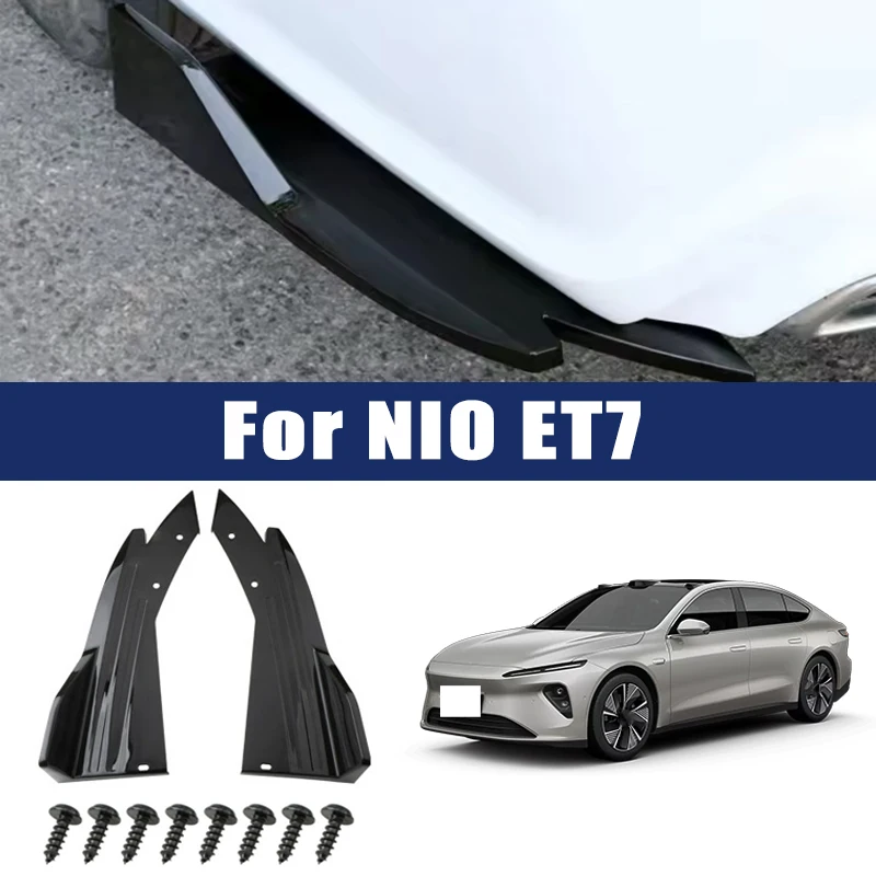 

Car Rear Bumper Spoiler Lip Carbon Fiber Wing Trim Protection Anti-crash Diffuser Side Skirt Wrap Angle Splitter For NIO ET7