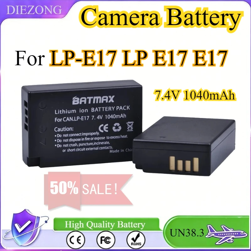 1040mAh LP-E17 LP E17 E17 Camera Battery with LCD Dual USB Charger for Canon EOS M3 M5 M6 750D 760D T6i T6s 800D 8000D Kiss X8i