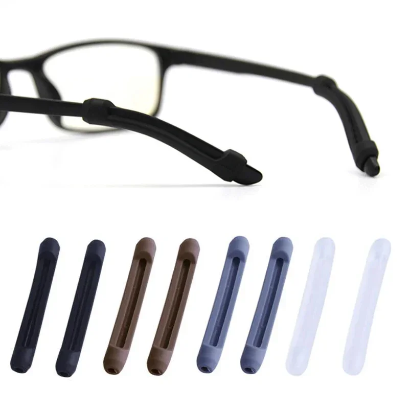 5Pairs Eyewear Transparent Anti Slip Silicone Ear Hook Temple Tip Holder Eye Glasses Accessories Soft