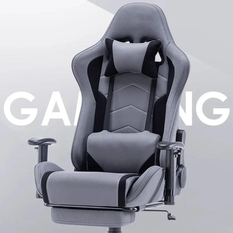 2026 New Home and Commercial E-sports Chair Can Be Lifted and Rotated with Rollers, Leg Support Waist Support Pillow