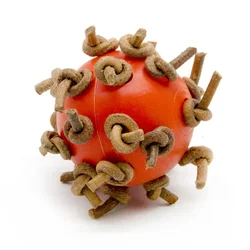 Bird Ball Chew Toy with Knots 4cm Dia Foot Toy Suitable for Parrot African Grey Cockatoo Pet Supplies