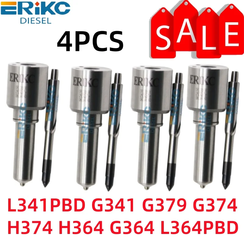 

4PCS L341PBD G341 G379 G374 H374 H364 G364 L364PBD Common Rail Injector Nozzle for Delphi ERIKC