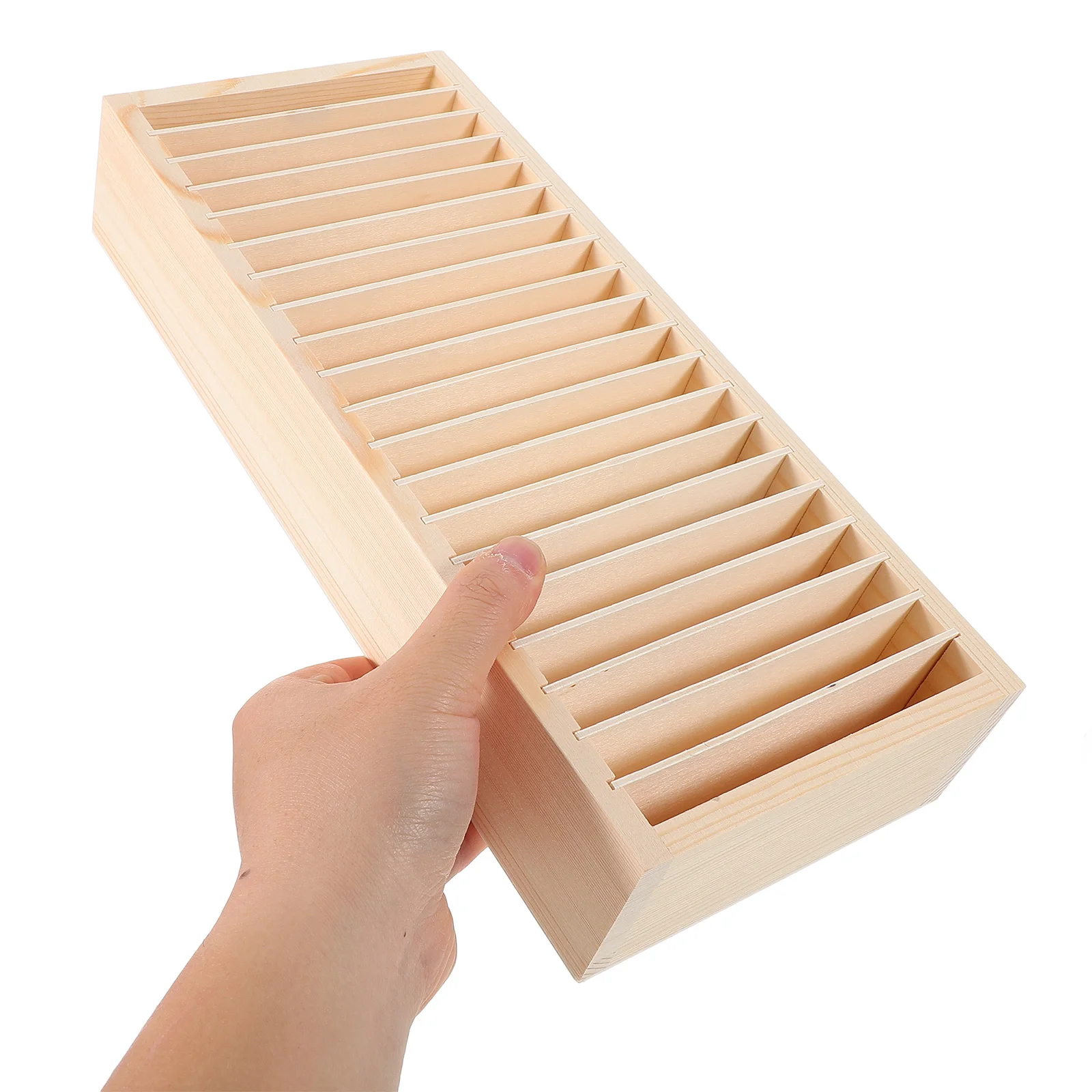 Kotak Penyimpanan Kayu Multi Nomor Kartu Nama Organizer Tempat Desktop Perhiasan Kantor