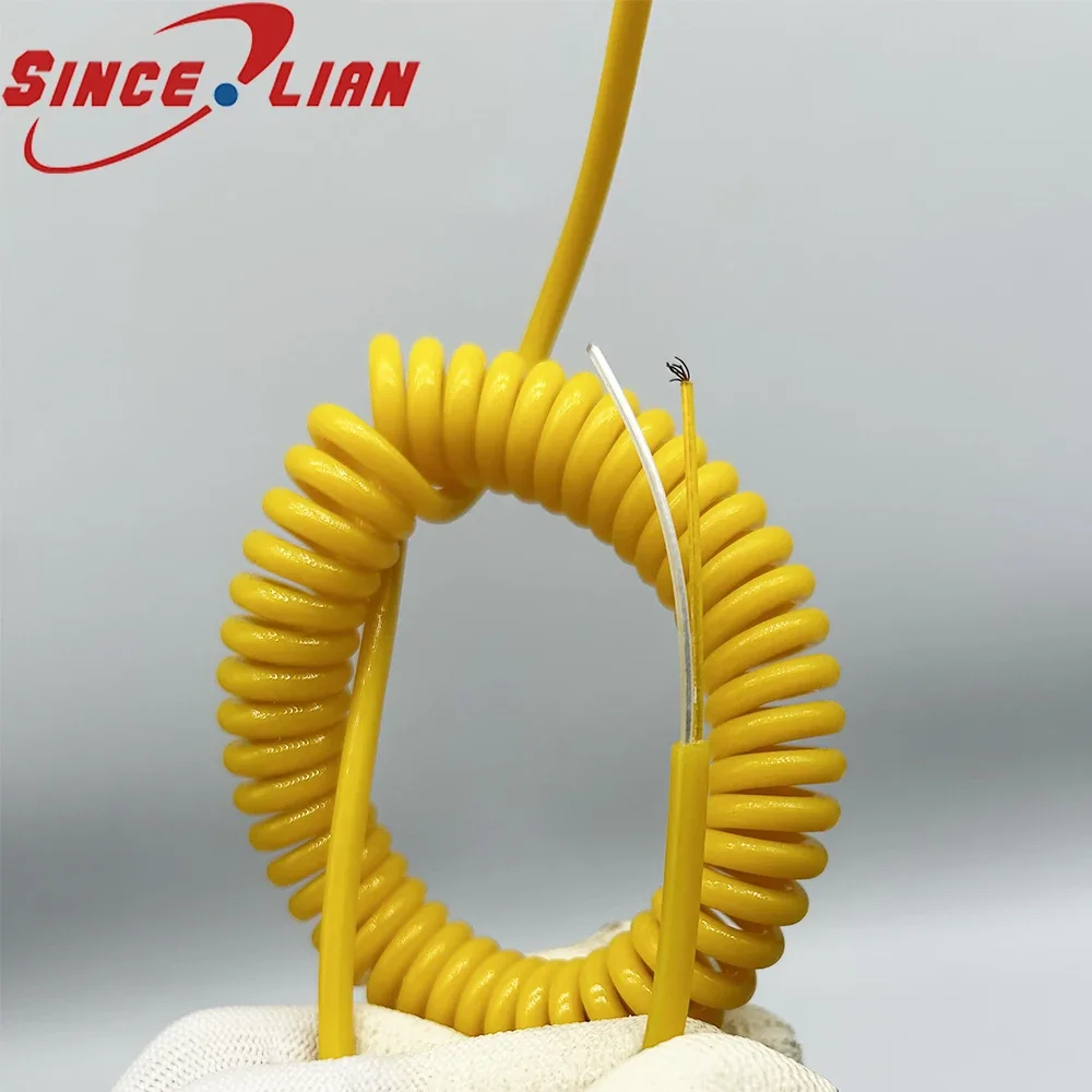 

Two-core Spring Wire Slingshot Line Spiral Wire 2 Pin 0.15MM2 Connector Cable Undraw 0.7m Yellow Thermocouple Cable