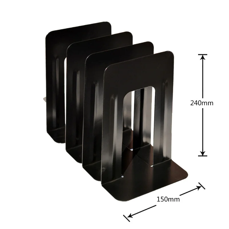 Bookends L-shaped Desk Organizer Desktop Book Holder School Stationery Office Accessories