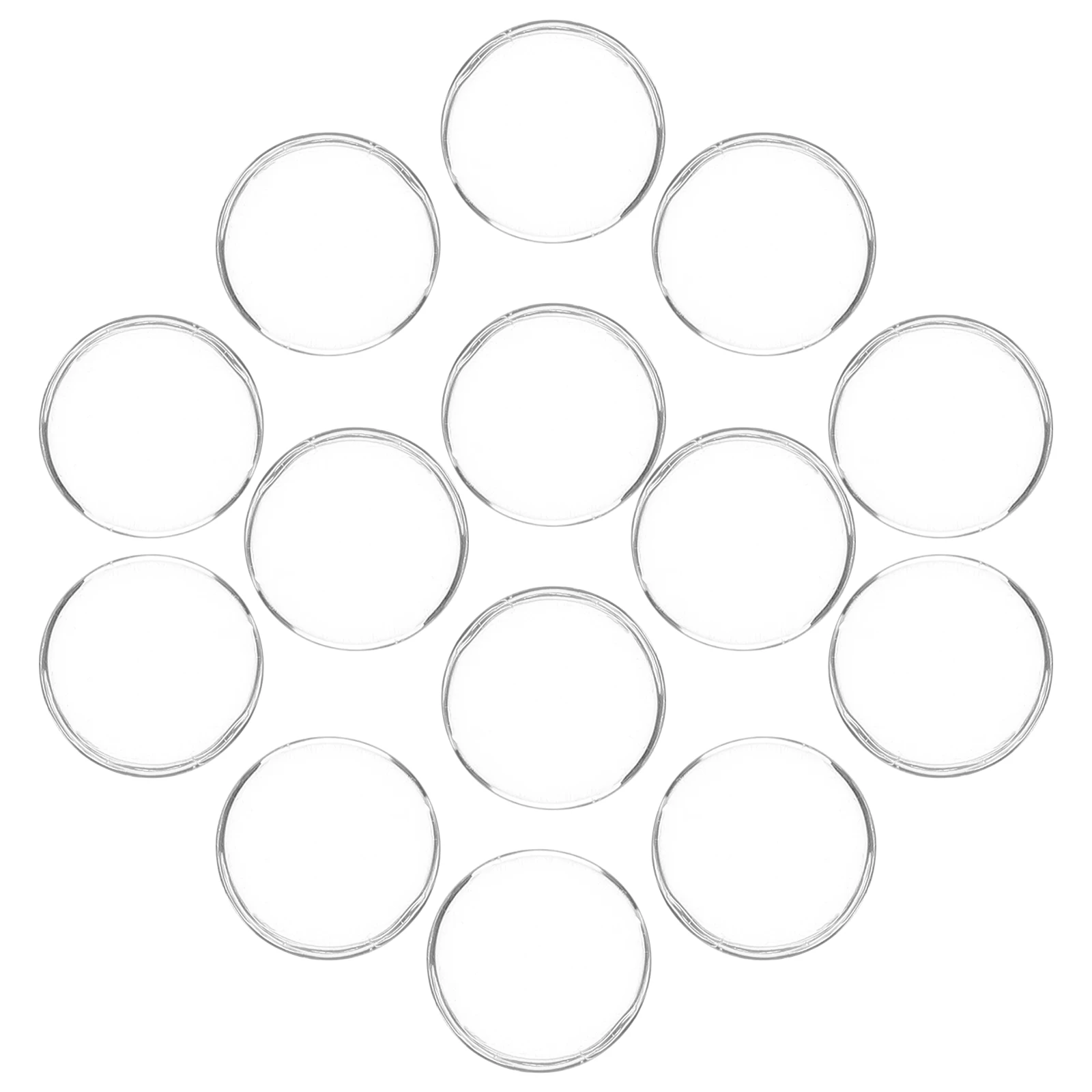 20 pezzi di carte colorate per unghie in vetro trasparente cabochon a cupola rotonda da 1,5 cm per esposizione di smalti per unghie punte false per allenamento artistico fai da te