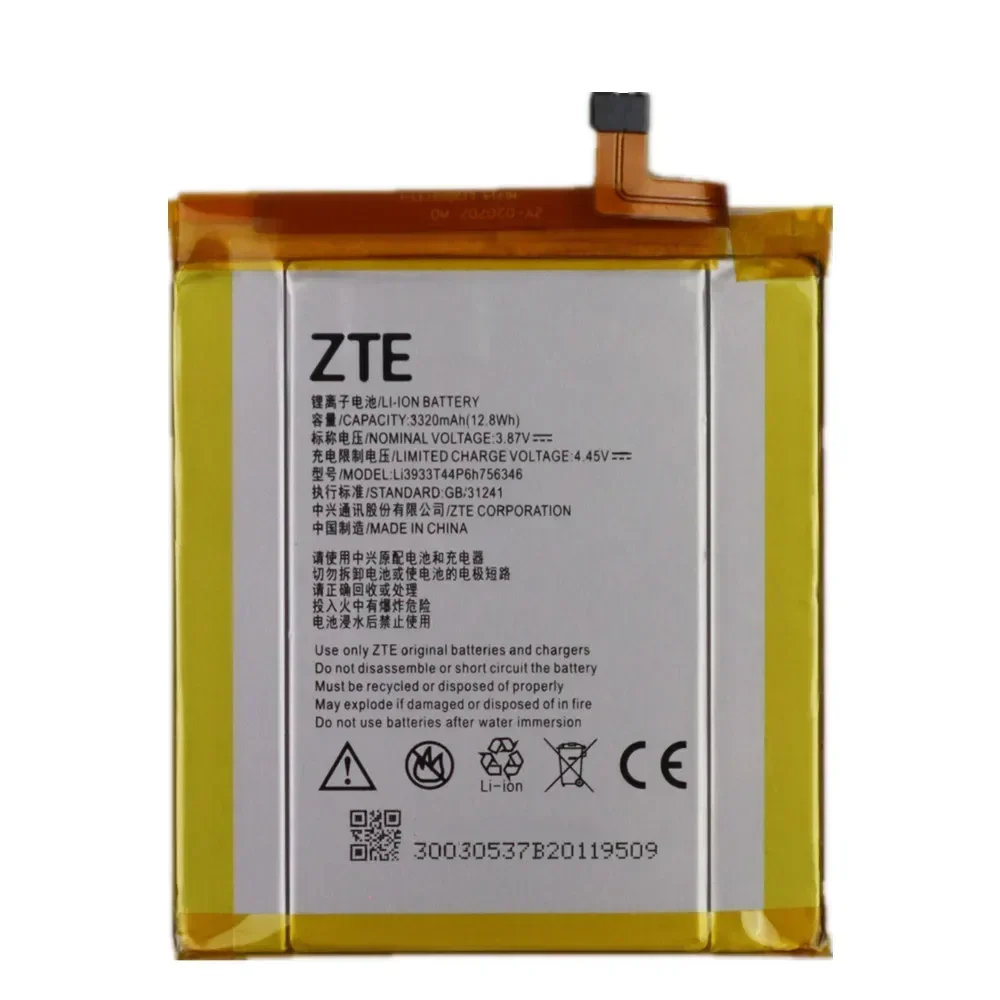 2024 Years 100% Original Battery For ZTE Axon 7 7s A2017 A2018 3140mAh LI3931T44P8H756346 Mobile Phone Battery Fast Shipping