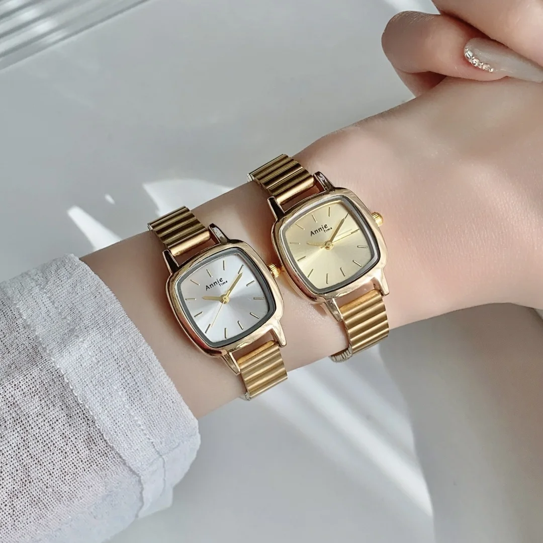Модные женские часы, простой квадратный циферблат, аналоговый стальной ремешок, кварцевые наручные часы Reloj Mujer, часы для девочек, подарок, Relogio Feminino