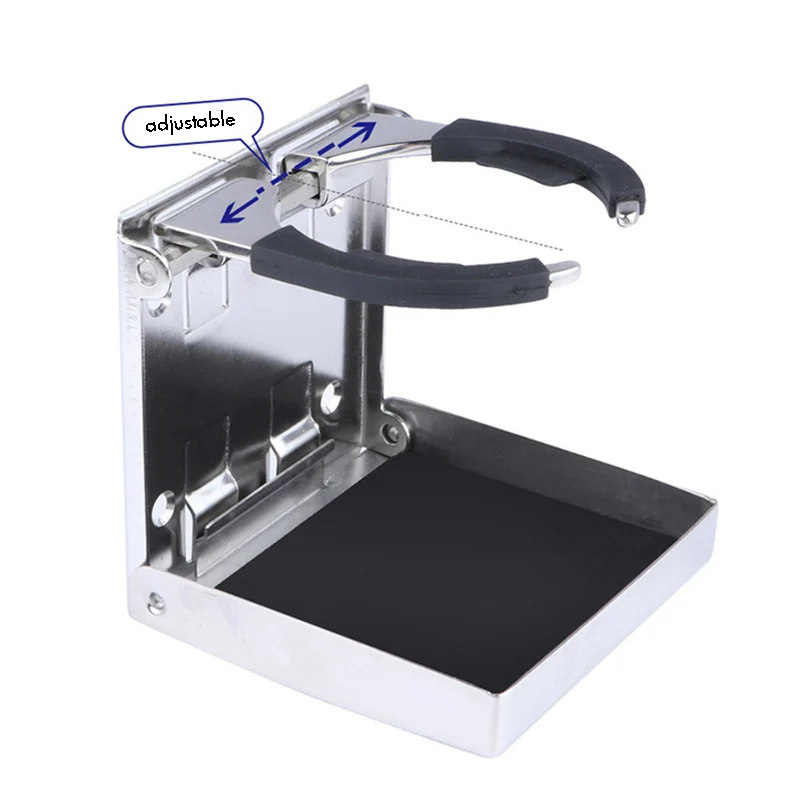 

1 комплект морского подстаканника из нержавеющей стали, регулируемый складной подстаканник для напитков для морской лодки, грузовика, автофургона, аксессуары для лодок