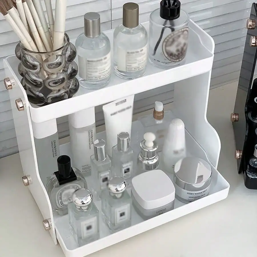 Bathroom Storage Rack Bedroom Dressing Table Cosmetics Corner Rack Desktop Items Large Capacity Storage Rack Household Organizer