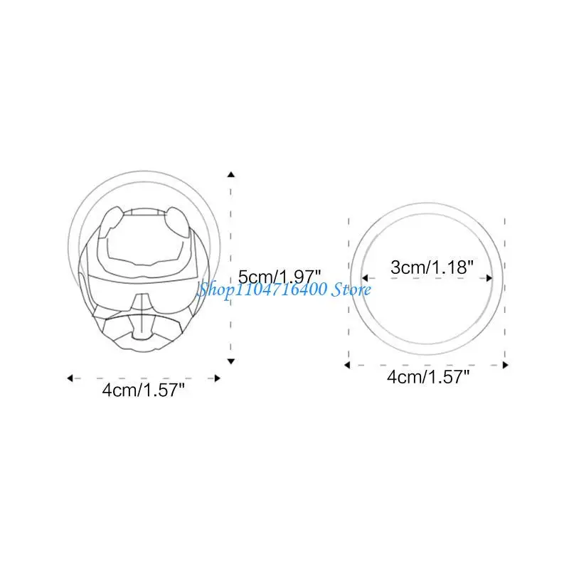 y1gd Dog Engine Ignition Start Stop Push Button Switch Button Cover Trim
