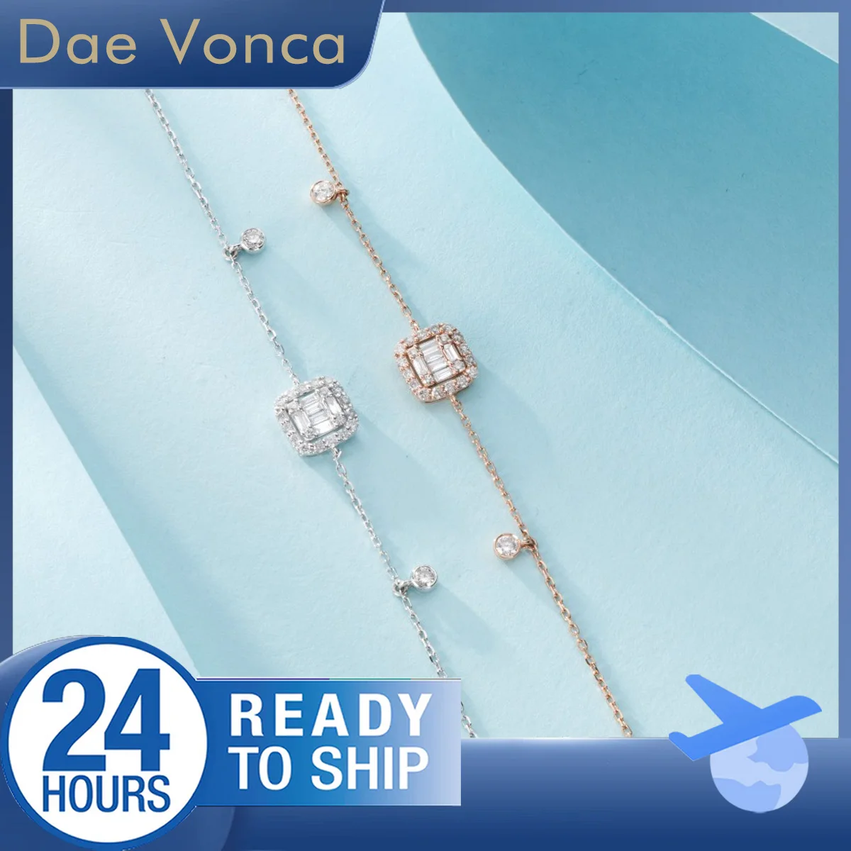 

Браслет с натуральными бриллиантами круглой и бакетной огранки, всего 0,27 карата, белое/розовое золото 18 карат, браслет с натуральными бриллиантами в форме куба, подарок для жены