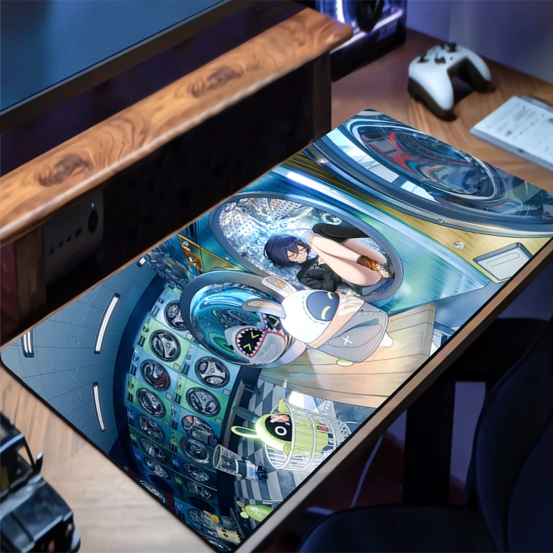 Mousepad Zenless Zone Zero Belle Office Computer Desk Mat Keyboard Mouse Pad Cushion Large Non-slip Deskpad PC carpet Mousepad