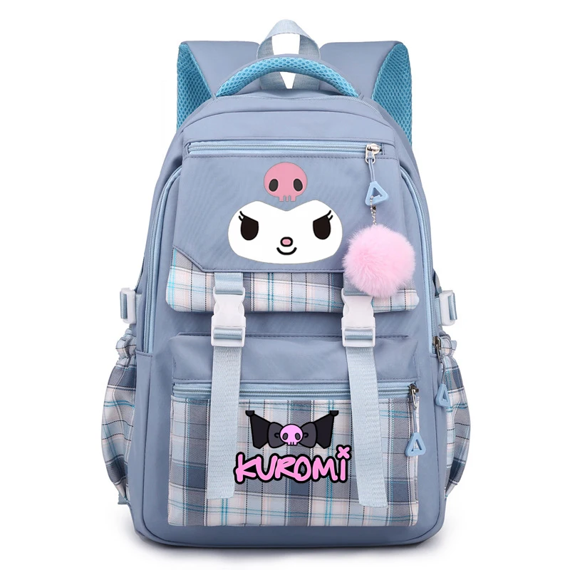 Lovely Kuromi Melody School Bags Girls Boys Student Teens Laptop Rucksack Birthday Gift Women Men Casual Travel Plaid Backpacks