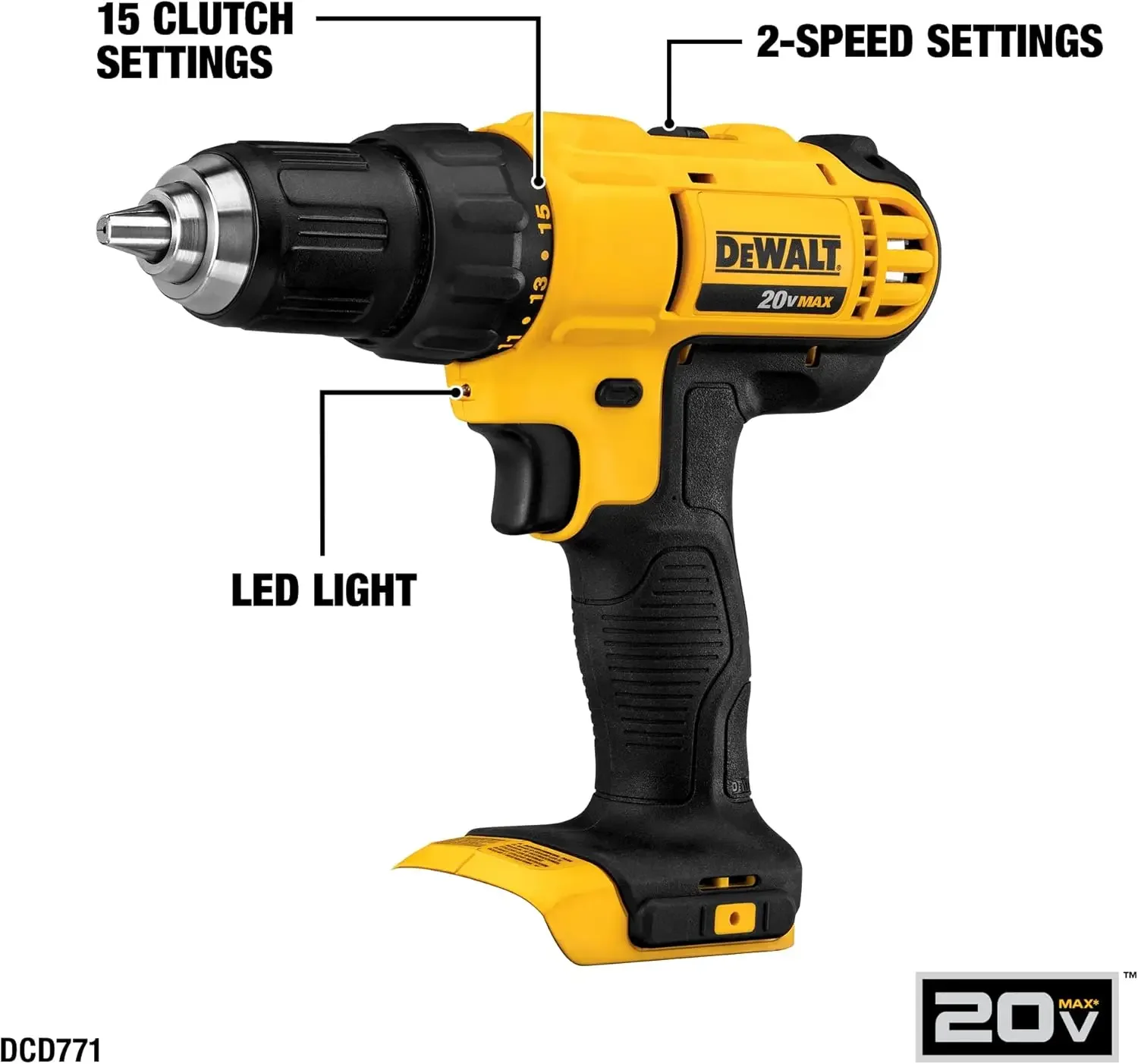 DEWALT 20V MAX Cordless Drill Combo Kit, 4-Tool (DCK466D2)