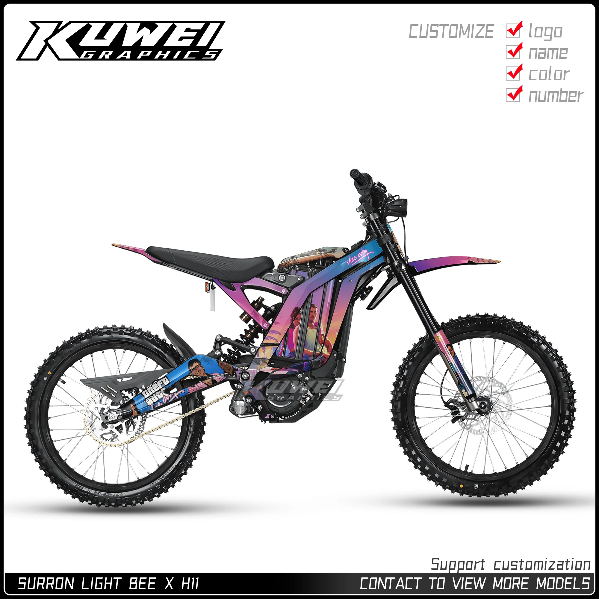 Suitable for Surron Light Bee X Graphics Kit Decals Kit Sticker Personalized Customization