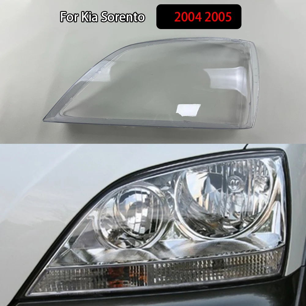 

For Kia Sorento 2004 2005 Headlight Cover Shade Headlamp Shell Transparent Lampshade Plexiglass Replace Original Lens