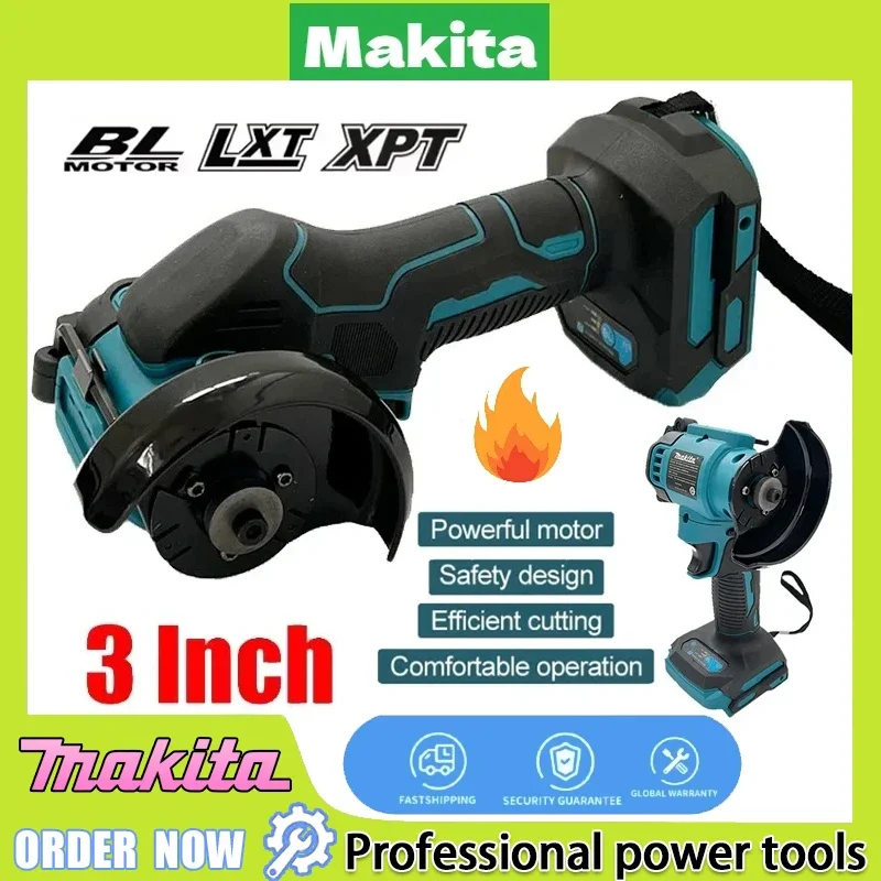 

Новая мини-угловая шлифмашина Makita 3 дюйма, беспроводная, 3-дюймовая электрическая циркулярная пила, электроинструмент для резки, 20В аккумулятор