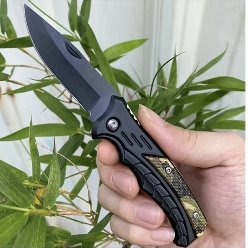 New Outdoor Camping EDC Stainless Steel Survival Knife, Stainless Steel Folding Knife, Multi functional Pocket Knife