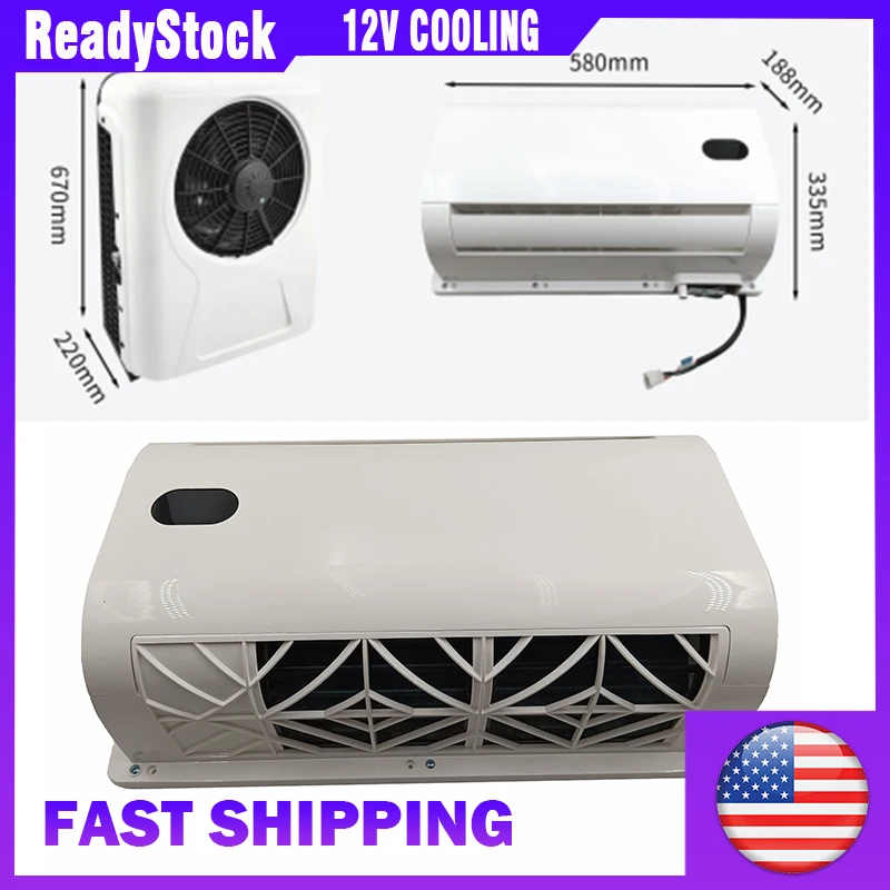 

Treeligo Cooling 12V/24V Car Electric Parking Cooling Air Conditioner 10500BTU Split Air AC Unit For Truck Caravan Camper Van RV