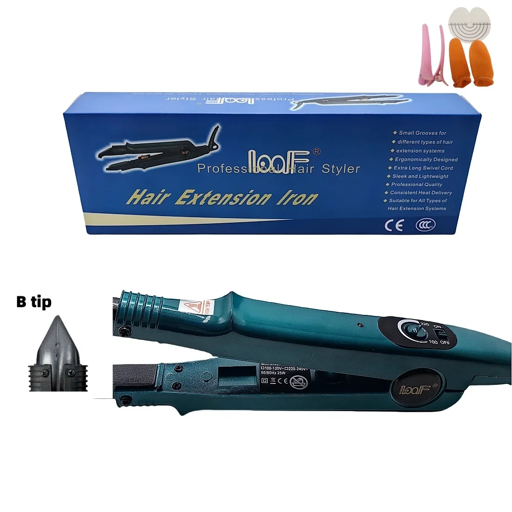 611B,2025 Nuovi strumenti per incollare la cheratina del ferro per l'estensione dei capelli Fusion, temperatura regolabile Il miglior ferro per l'estensione dei capelli con punta 611B
