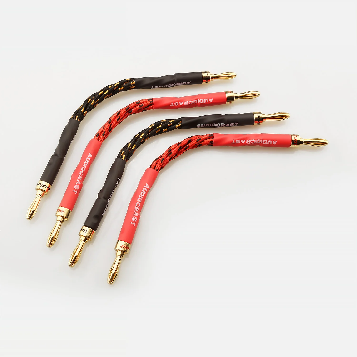 4 szt. Przewody połączeniowe do głośników OFC, pozłacane wtyki bananowe, przewody bi-wire do głośników HiFi, kabel połączeniowy do głośników audio — zdjęcie produktu 6