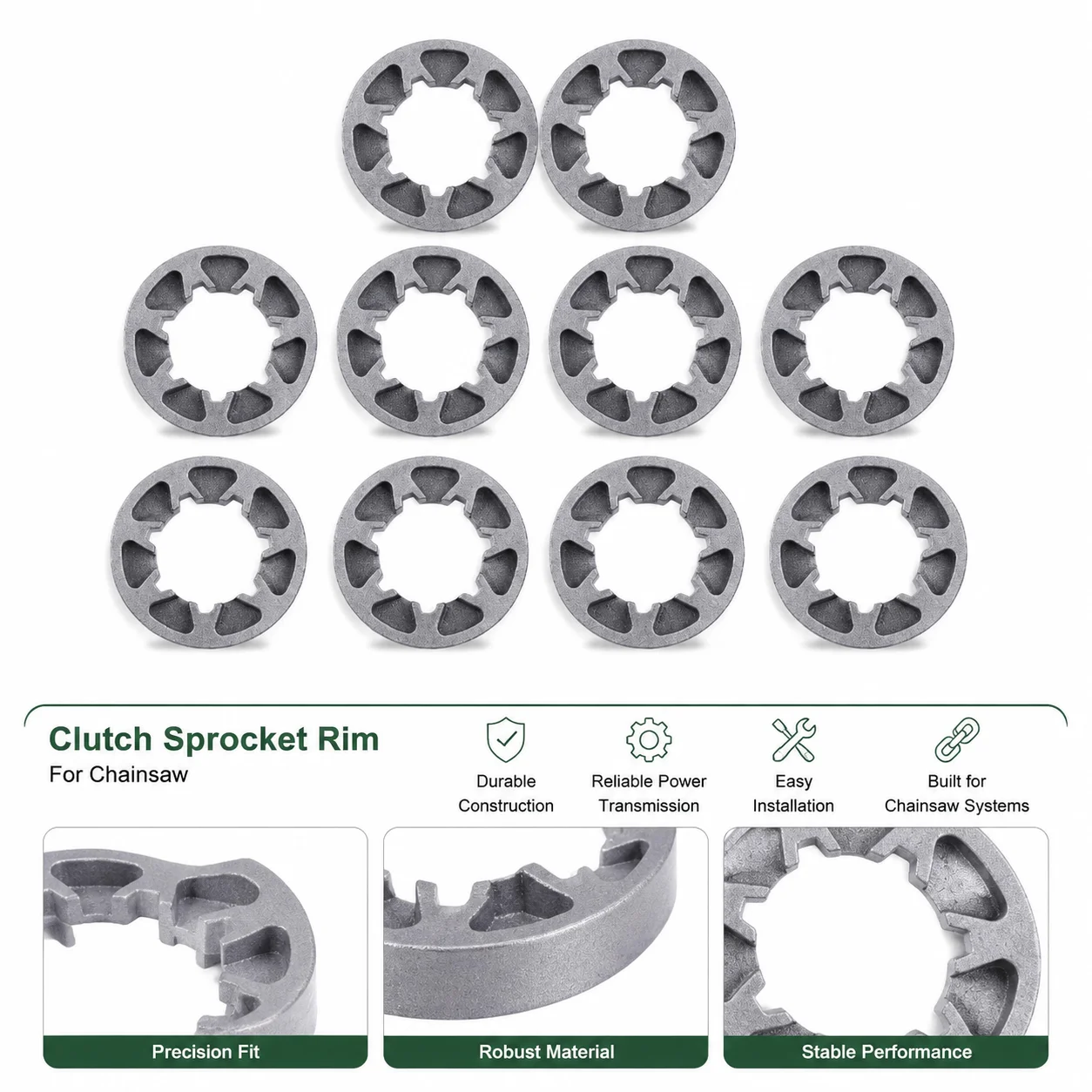 Stihl Chainsaw Ms261 - 10 Stück .325-7T 17mm Kupplungs-Kettenrad für