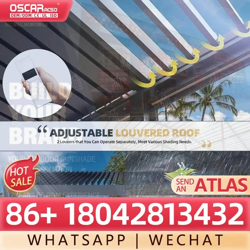 

Выдвижная алюминиевая солнцезащитная пергола для патио, заднего двора и террасы, современный дизайн и перголы элегантного образа