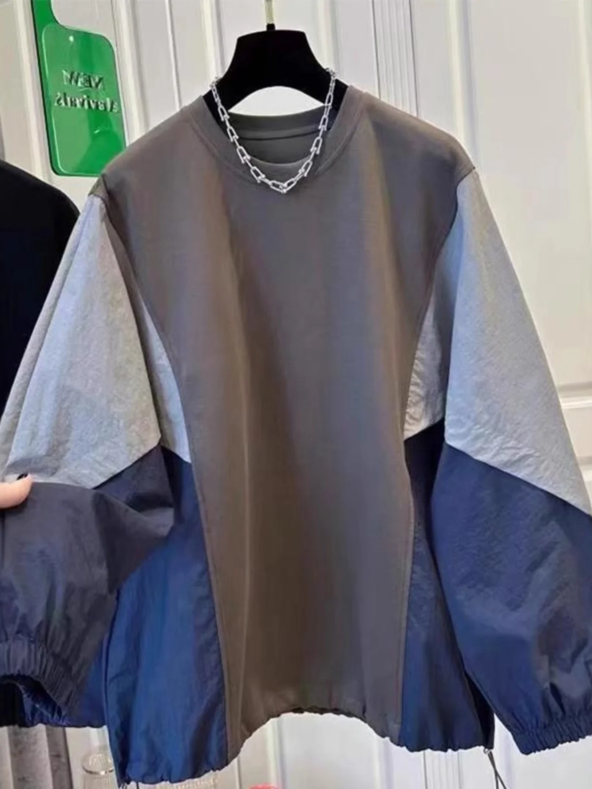 

Loose Fit Long Sve Women's Sweatirt Thin Color Blo Design Autumn Faion Casual Comfortable plus Size Korean Sle