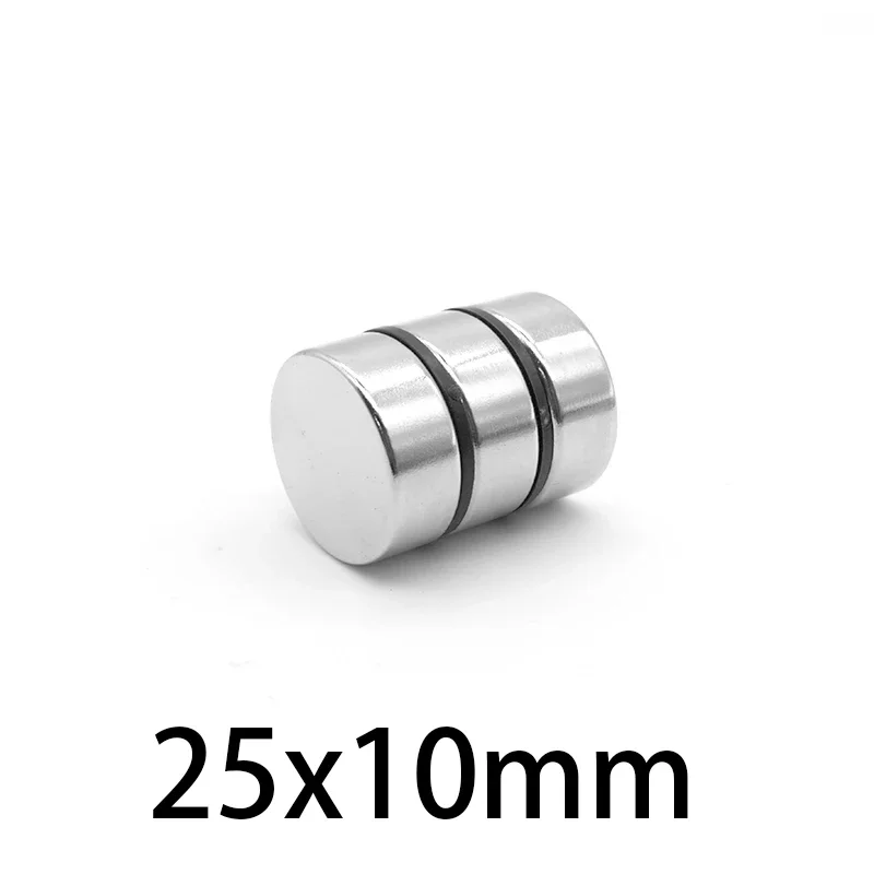 25x10mm Strong Cylinder Rare Earth Magnet 25mmX10mm Round Neodymium Magnets 25*10mm N35 Disc Magnet 25*10