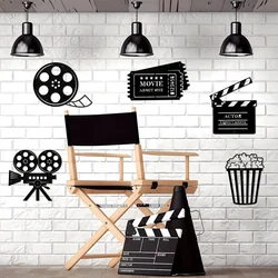 Movie Theater Decor, Movie Theater Room Decor, Cinema Wall Art Metal Movie Reel Wall Sign, Cinema Movie Film Artwork