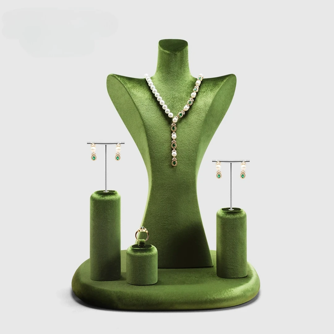 

Новые бархатные подставки для ювелирных изделий премиум-класса для оконных дисплеев: стойки для демонстрации ювелирных изделий для ожерелья и сережек