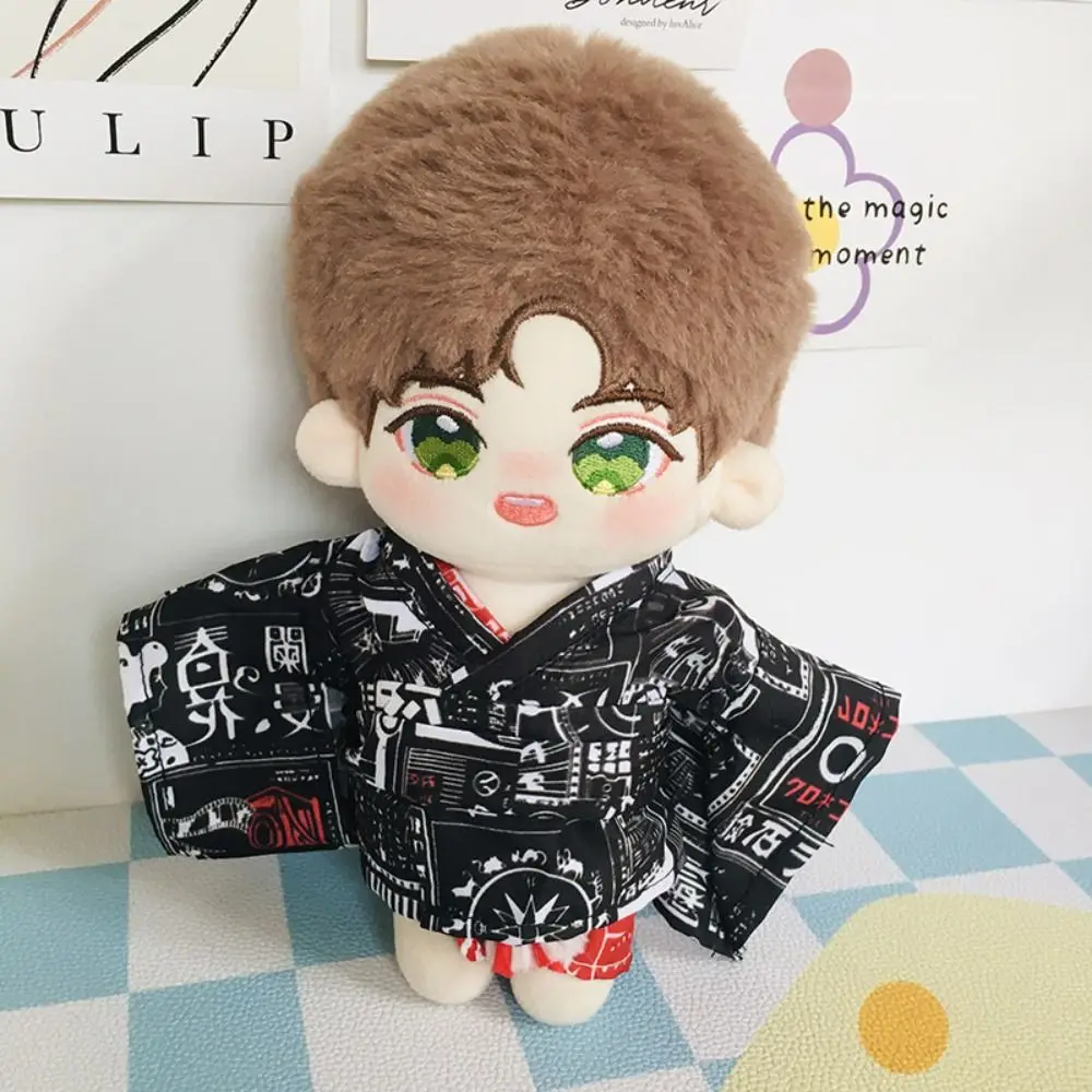 Japanese Style Cotton Doll Clothes Neon Flower Town Kimono Cotton Doll Suit Set Collection Jeans Plush Toy Clothes