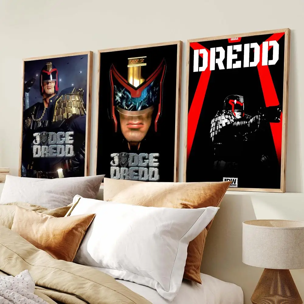 Sci-Fi Movie J-Judge Dredd Poster PP Wall Art Prints Poster for Dorm Room Apartment Home Office Room Decor Gift Waterproof
