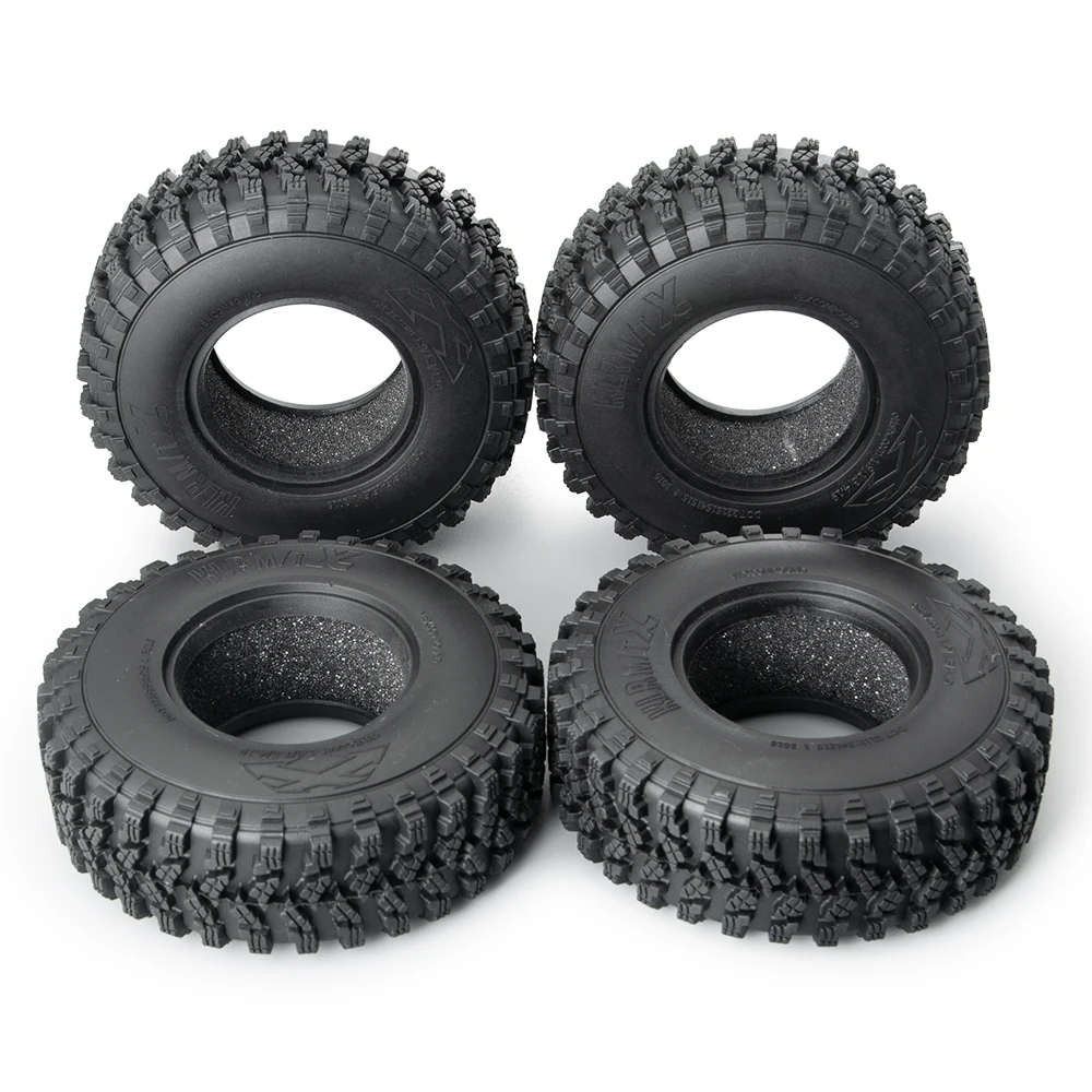 MIBIDAO 1/4Pcs 1.9 inch 106*38mm Rubber Wheel Tires for TRX-4 Axial SCX10 90047 D90 TF2 1/10 RC Crawler Car Model Upgrade Parts