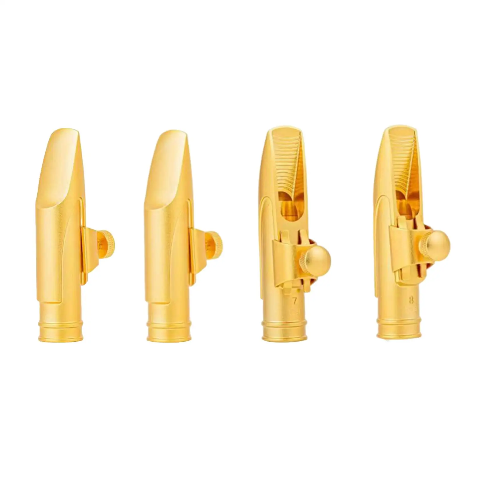 

Brass Alto Saxophone Mouthpiece Practical Compact with Ligature and Cap Gifts for Beginners Family Sax Lovers Music Enthusiasts