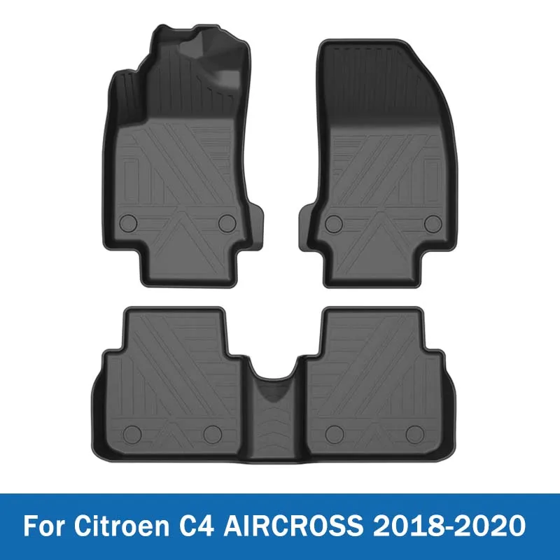 

Резиновые автомобильные коврики для citroen C4 AIRCROSS 2018-2020, всепогодные противоскользящие аксессуары из ТПЭ, водонепроницаемые 3D автомобильные коврики